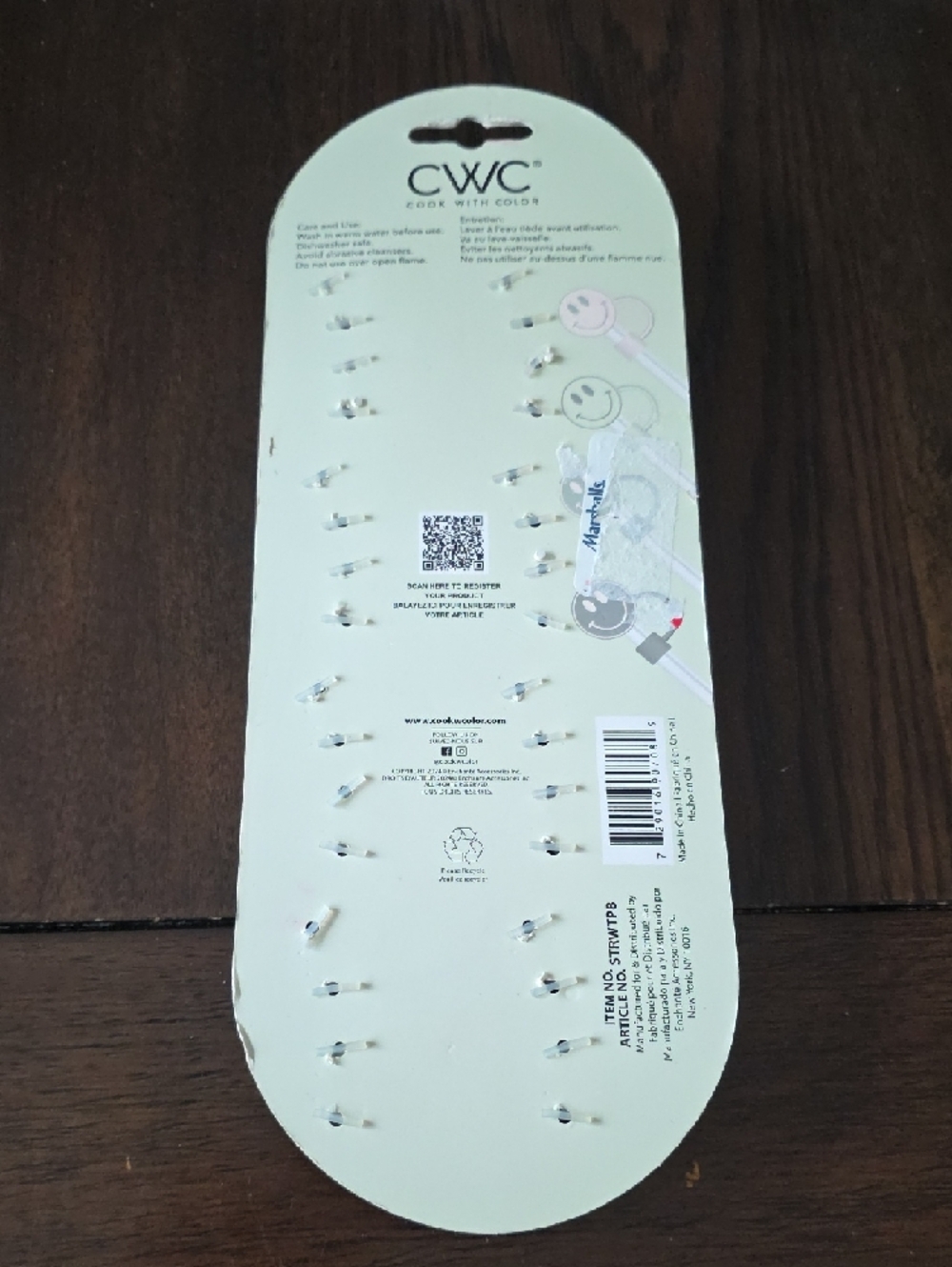 CWC Smiley Face Silicone Straw Topper Set - Picture 4 of 4